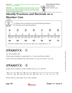 Identify Fractions and Decimals on a Number Line