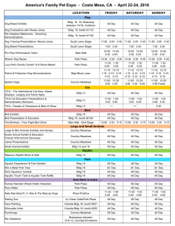 America`s Family Pet Expo - Costa Mesa, CA - April 22