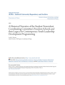 A Historical Narrative of the Student Nonviolent Coordinating