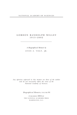 Gordon Randolph Willey - National Academy of Sciences