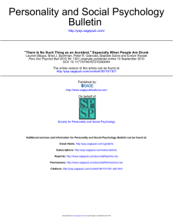Bulletin Personality and Social Psychology