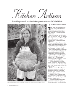 Sonni Svejcar rolls out her baked goods with an Old World flair