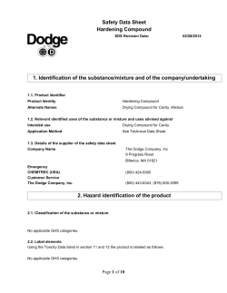 Safety Data Sheet Hardening Compound