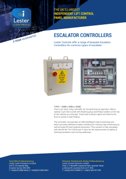 escalator controllers