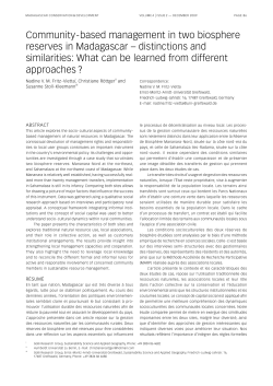 Community - based management in two biosphere reserves