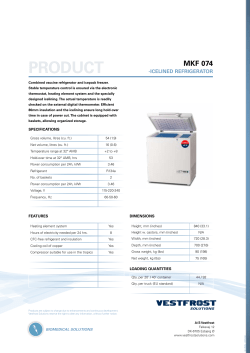 PRODUCT - Vestfrost Solutions