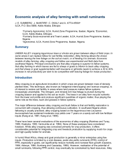 Economic analysis of alley farming with small ruminants