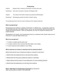 Paraphrase Packet