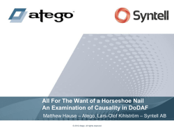 Hause M - Examination of Causality in DoDAF