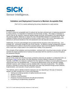 Validation and Deployment Concerns to Maintain Acceptable