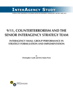 9/11, counterterrorism and the senior interagency strategy team