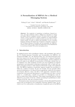 A Formalization of HIPAA for a Medical Messaging System