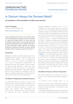 Is Osmium Always the Densest Metal?