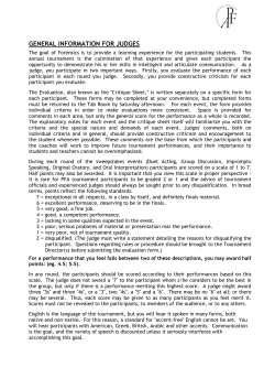 general information for judges - Panhellenic Forensics Association