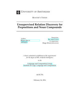 Unsupervised Relation Discovery for Prepositions and