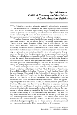 Political Economy and the Future of Latin American Politics