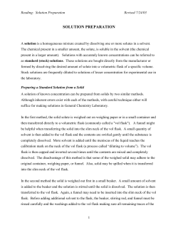 SOLUTION PREPARATION