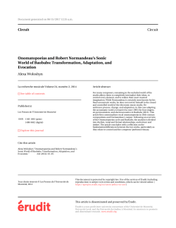 Onomatopoeias and Robert Normandeau`s Sonic World of