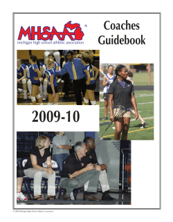 Coaches Guidebook - Michigan High School Athletic Association