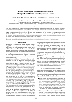 LexFr: Adapting the LexIt Framework to Build a Corpus