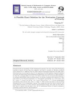 A Possible Exact Solution for the Newtonian Constant of Gravity