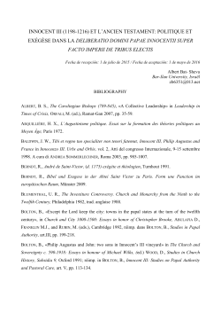 INNOCENT III (1198-1216) ET L`ANCIEN TESTAMENT: POLITIQUE