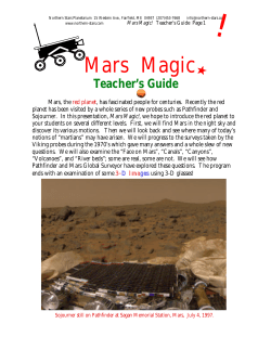 Mars Magic! Teacher`s Guide - Northern Stars Planetarium