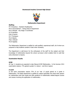 Mathematics Department