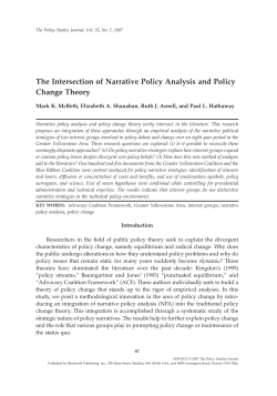 The Intersection of Narrative Policy Analysis and Policy Change