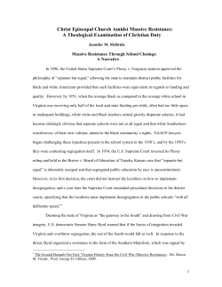 Christ Episcopal Church Amidst Massive Resistance: