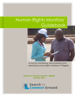 Human Rights Monitors` Guidebook