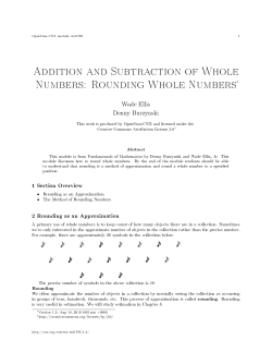 Rounding Whole Numbers