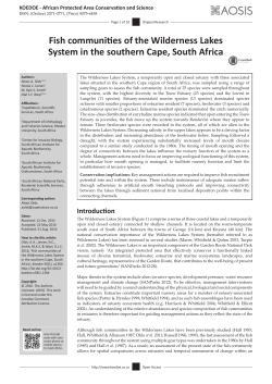 Fish communities of the Wilderness Lakes System in