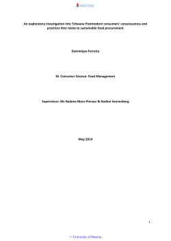 An exploratory investigation into Tshwane Postmodern consumers