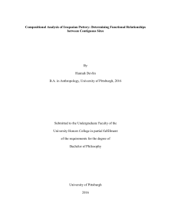 Compositional Analysis of Iroquoian Pottery: Determining Functional