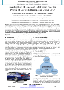 Investigation of Drag and Lift Forces over the Profile of Car with