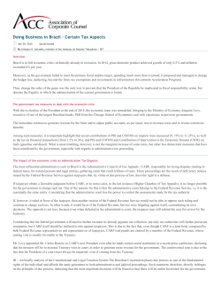 Doing Business in Brazil &ndash; Certain Tax Aspects