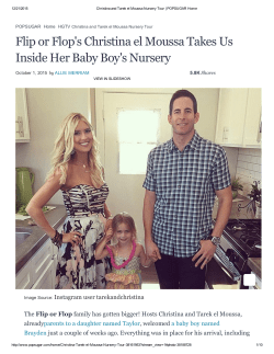 Flip or Flop`s Christina el Moussa Takes Us Inside Her Baby Boy`s