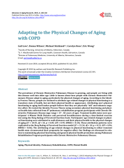 Adapting to the Physical Changes of Aging with COPD