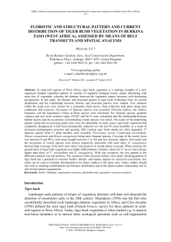 Floristic and structural pattern and current distribution of tiger
