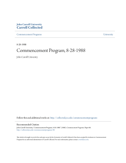 Commencement Program, 8-28-1988 - Carroll Collected