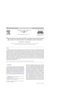 Oligosaccharide microarrays fabricated