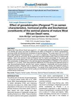 Effect of gonadotrophin (Pergonal (R)) on semen characteristics