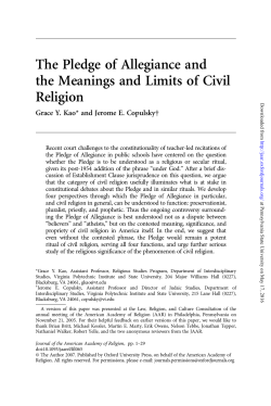 The Pledge of Allegiance and the Meanings and Limits