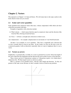 Chapter 2. Vectors