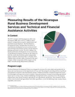 Measuring Results of the Nicaragua Rural Business