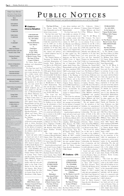 PuBLIC NOTICES - Daily Court Review