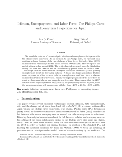 Inflation, Unemployment, and Labor Force: The Phillips Curve and