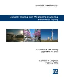 Budget Proposal and Management Agenda