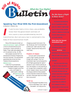 Speaking Your Mind With the First Amendment